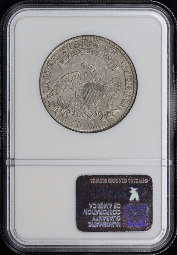 Reverse of this 1812/1 Large 8 Capped Bust Half Dollar O-101A NGC VF-35