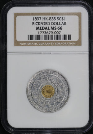 Obverse of this 1897 HK-835 Bickford Medal So-Called Dollar NGC MS-66
