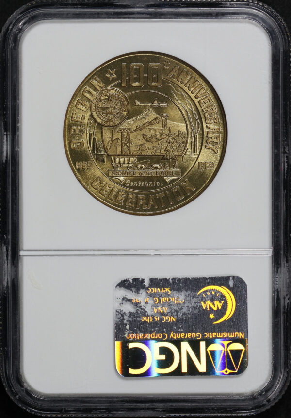 Reverse of this 1959 OR HK-559 Independence Wagon Train Medal So-Called Dollar NGC MS-68
