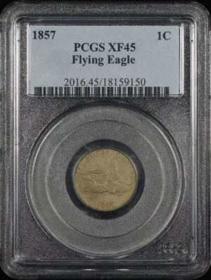 Obverse of this 1857 Flying Eagle Cent PCGS XF-45