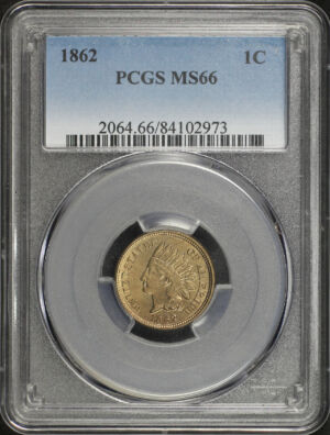 Obverse of this 1862 Indian Cent PCGS MS-66