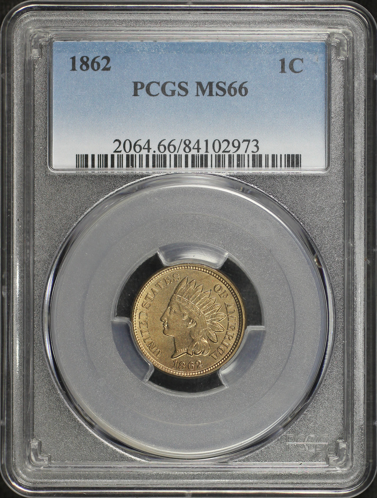 Obverse of this 1862 Indian Cent PCGS MS-66