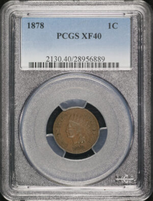 Obverse of this 1878 Indian Cent PCGS XF-40 BN