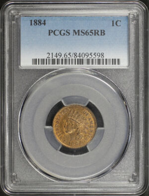 Obverse of this 1884 Indian Cent PCGS MS-65 RB