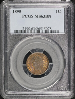 Obverse of this 1895 Indian Cent PCGS MS-63 BN