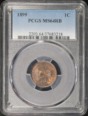 Obverse of this 1899 Indian Cent PCGS MS-64 RB
