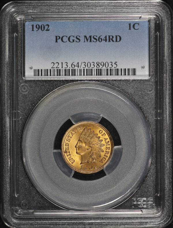 Obverse of this 1902 Indian Cent PCGS MS-64 RD