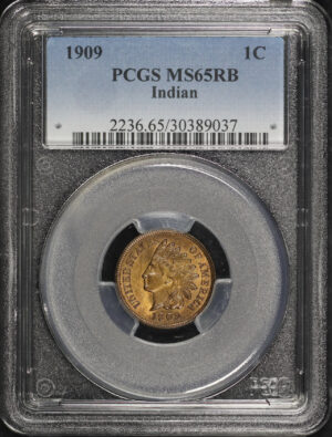 Obverse of this 1909 Indian Cent PCGS MS-65 RB