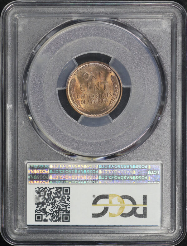 Reverse of this 1909 Lincoln Cent Wheat Reverse PCGS MS-67 RD