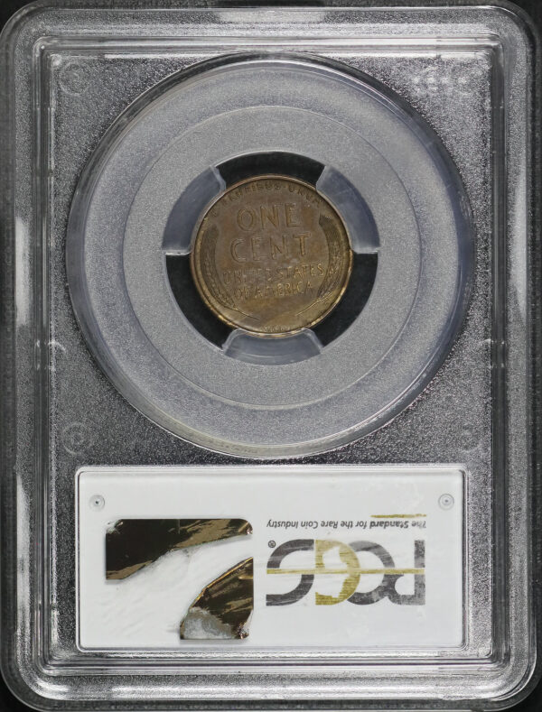 Reverse of this 1909-S VDB Lincoln Cent Wheat Reverse PCGS AU-58 BN
