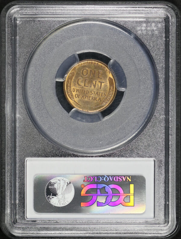 Reverse of this 1909-S VDB Lincoln Cent Wheat Reverse PCGS MS-63 RB