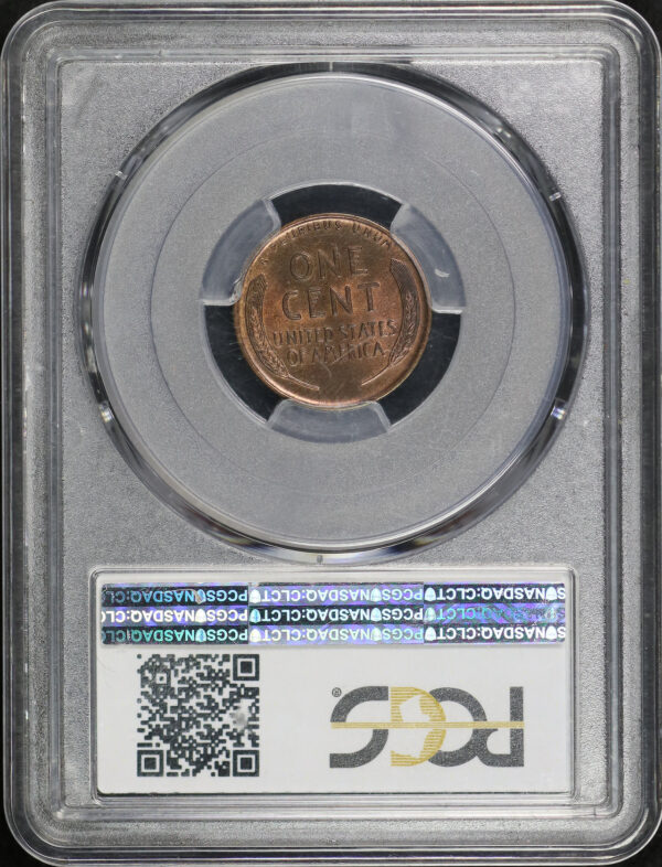Reverse of this 1910 Lincoln Cent Wheat Reverse PCGS MS-65 RB