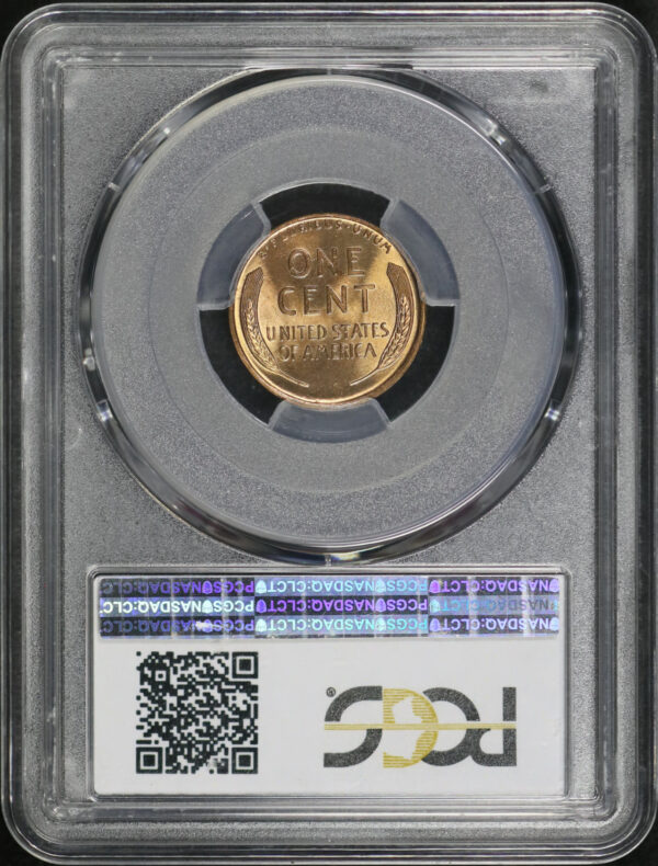 Reverse of this 1926 Lincoln Cent Wheat Reverse PCGS MS-66 RD