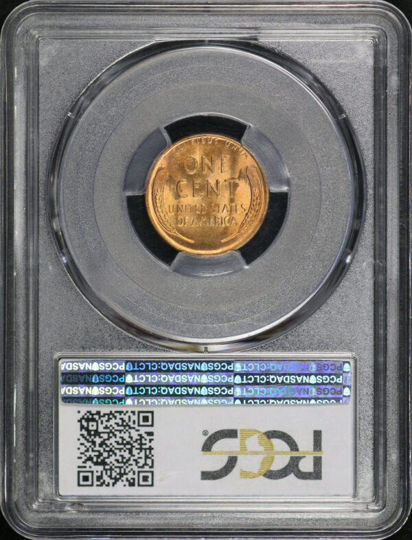 Reverse of this 1944-S Lincoln Cent Wheat Reverse PCGS MS-66 RD