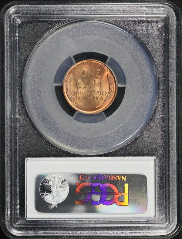 Reverse of this 1946 Lincoln Cent Wheat Reverse PCGS MS-66 RD
