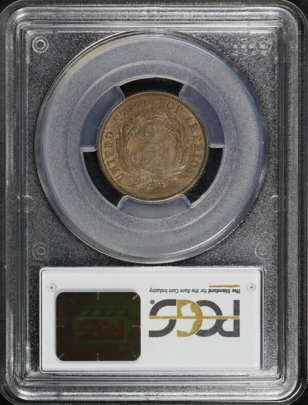 Reverse of this 1865 Two Cent PCGS MS-64 BN