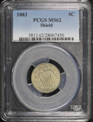 Obverse of this 1883 Shield Nickel PCGS MS-62