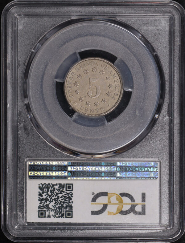 Reverse of this 1883/2 Shield Nickel PCGS AU-55