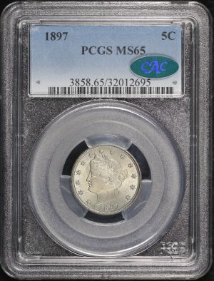 Obverse of this 1897 Liberty Nickel PCGS MS-65 CAC