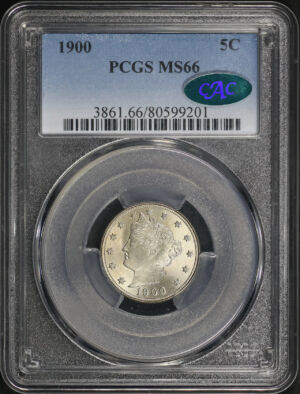 Obverse of this 1900 Liberty Nickel PCGS MS-66 CAC