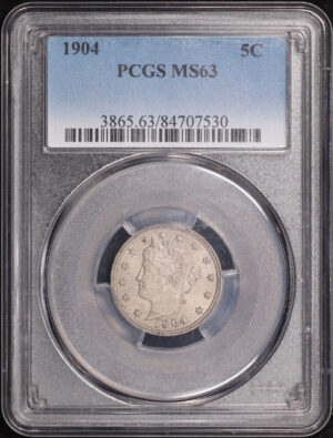 Obverse of this 1904 Liberty Nickel PCGS MS-63