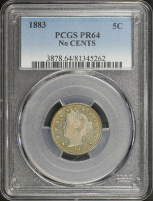 Obverse of this 1883 Liberty Nickel No Cent PCGS PR-64