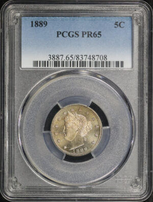 Obverse of this 1889 Liberty Nickel PCGS PR-65