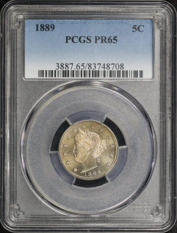Obverse of this 1889 Liberty Nickel PCGS PR-65