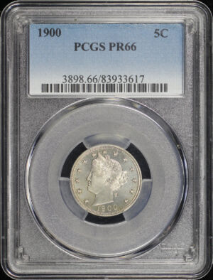 Obverse of this 1900 Liberty Nickel PCGS PR-66