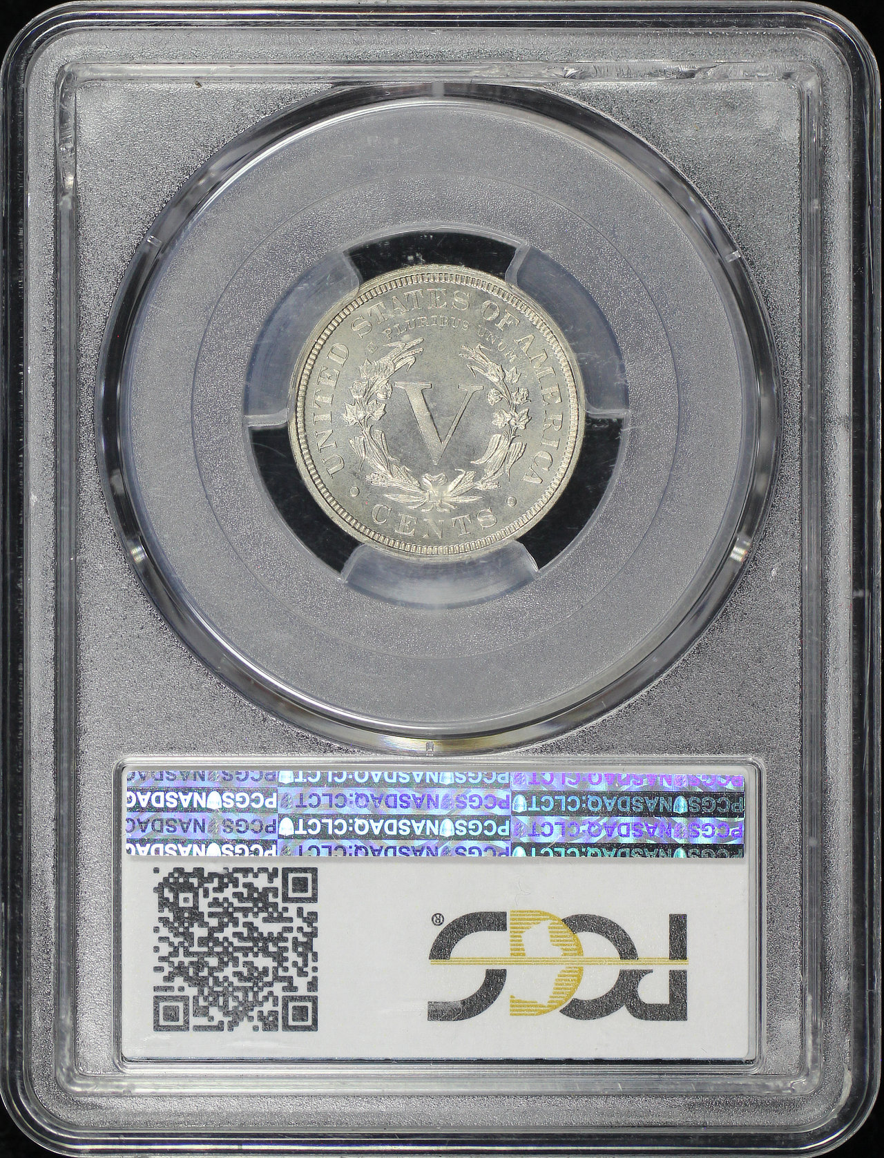 Reverse of this 1900 Liberty Nickel PCGS PR-66