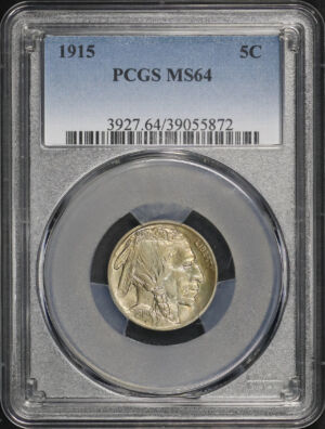 Obverse of this 1915 Buffalo Nickel PCGS MS-64