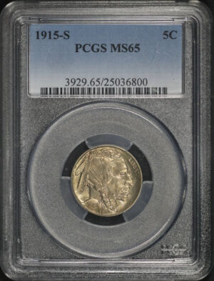 Obverse of this 1915-S Buffalo Nickel PCGS MS-65