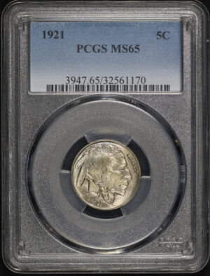 Obverse of this 1921 Buffalo Nickel PCGS MS-65