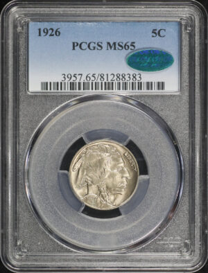 Obverse of this 1926 Buffalo Nickel PCGS MS-65 CAC