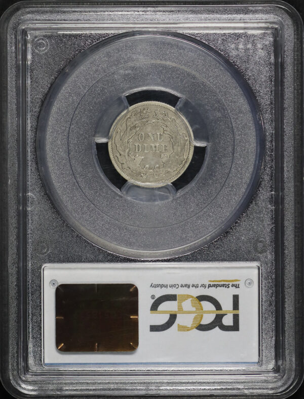 Reverse of this 1864-S Liberty Seated Dime PCGS XF-45