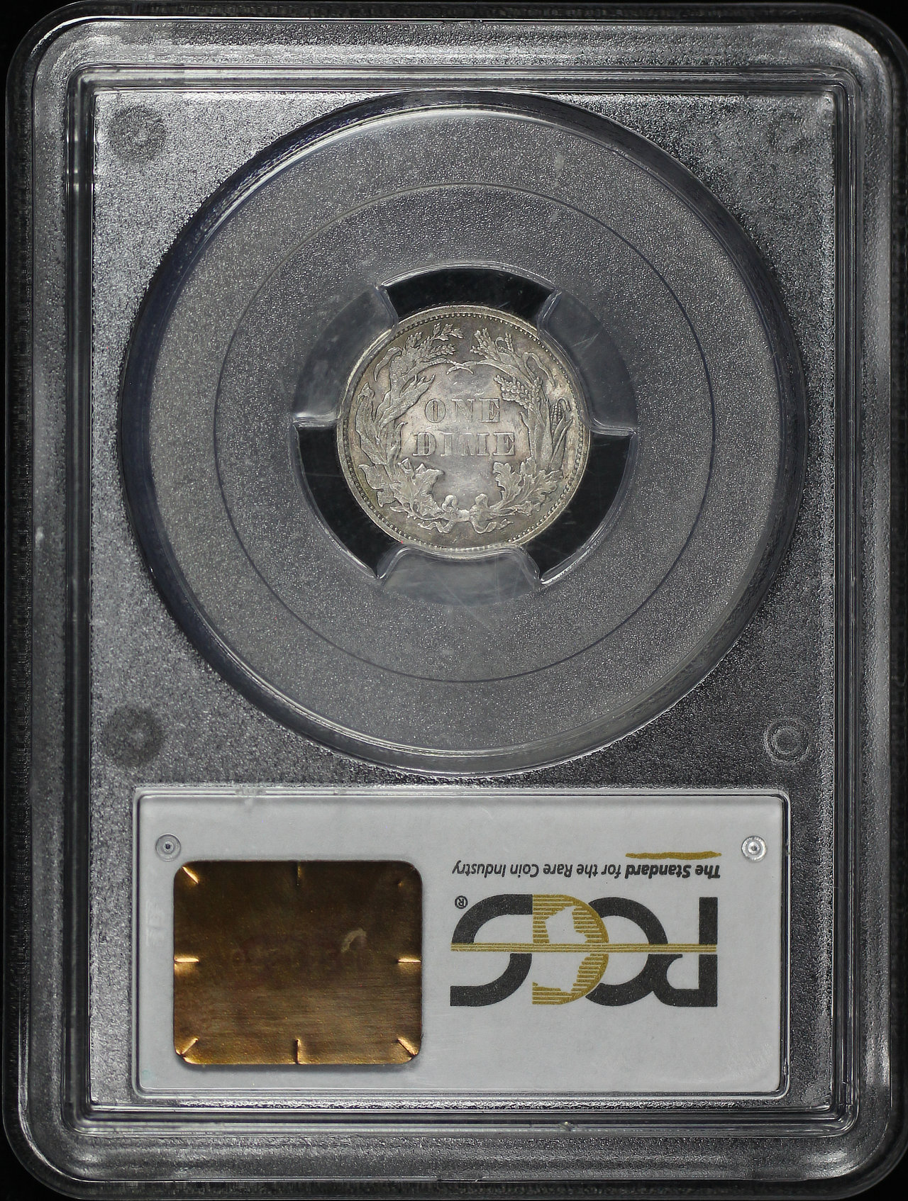 Reverse of this 1876 Liberty Seated Dime PCGS AU-58