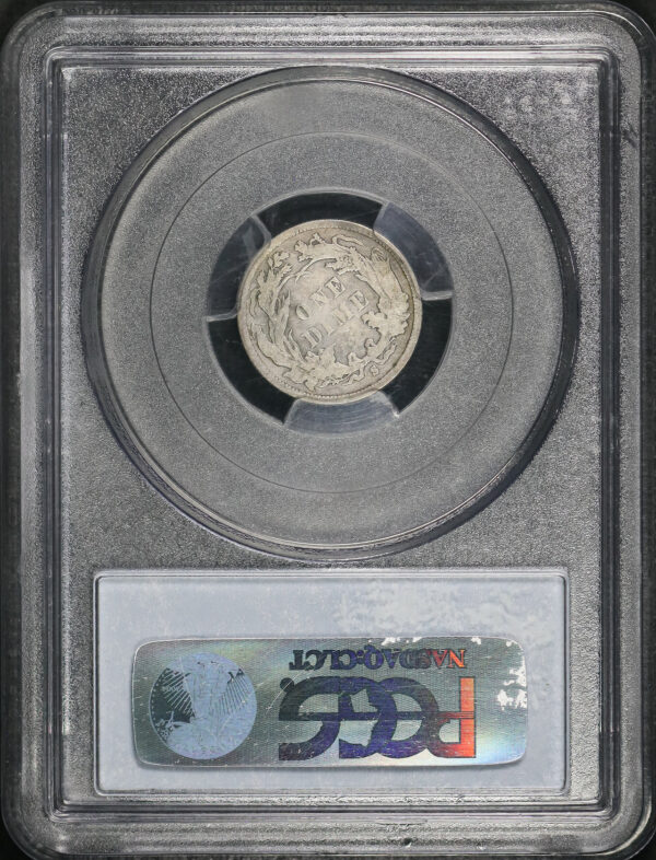 Reverse of this 1885-S Liberty Seated Dime PCGS VF-25