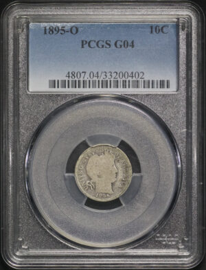 Obverse of this 1895-O Barber Dime PCGS G-04