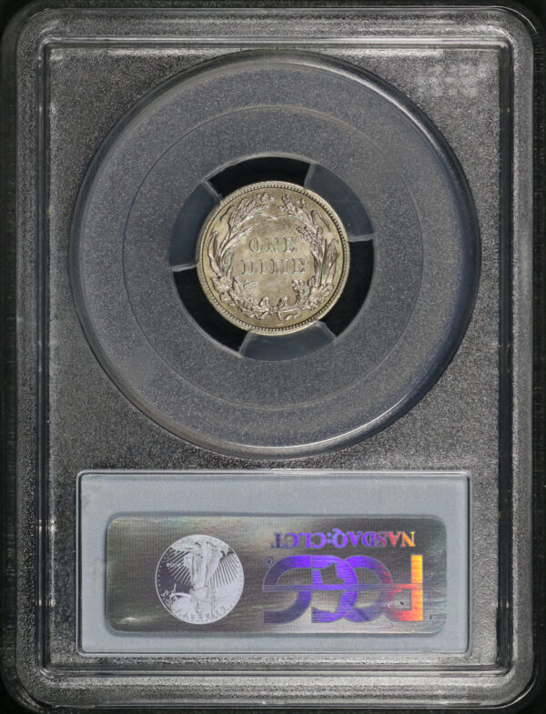 Reverse of this 1907 Barber Dime PCGS AU-53