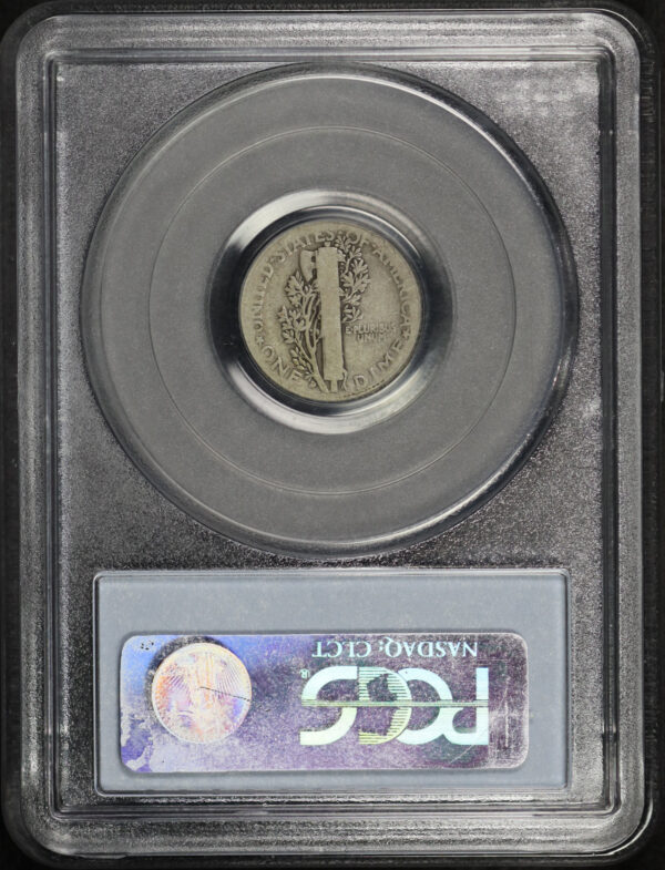 Reverse of this 1916-D Mercury Dime PCGS G-04