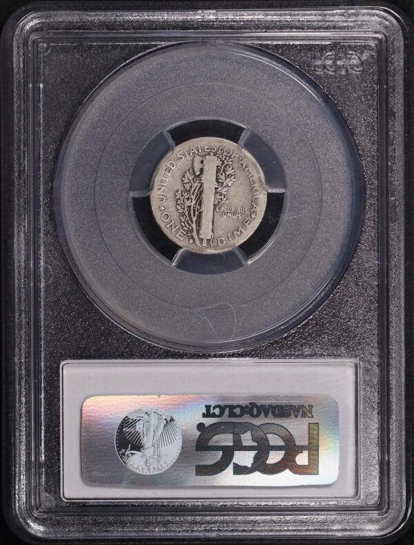 Reverse of this 1916-D Mercury Dime PCGS G-04