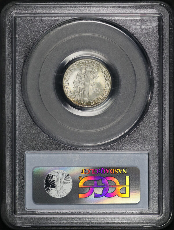 Reverse of this 1938-S Mercury Dime PCGS MS-66
