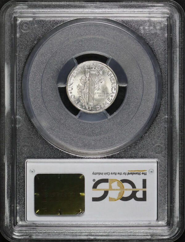 Reverse of this 1939-D Mercury Dime PCGS MS-66 FB