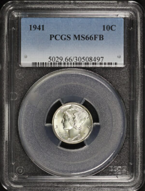Obverse of this 1941 Mercury Dime PCGS MS-66 FB