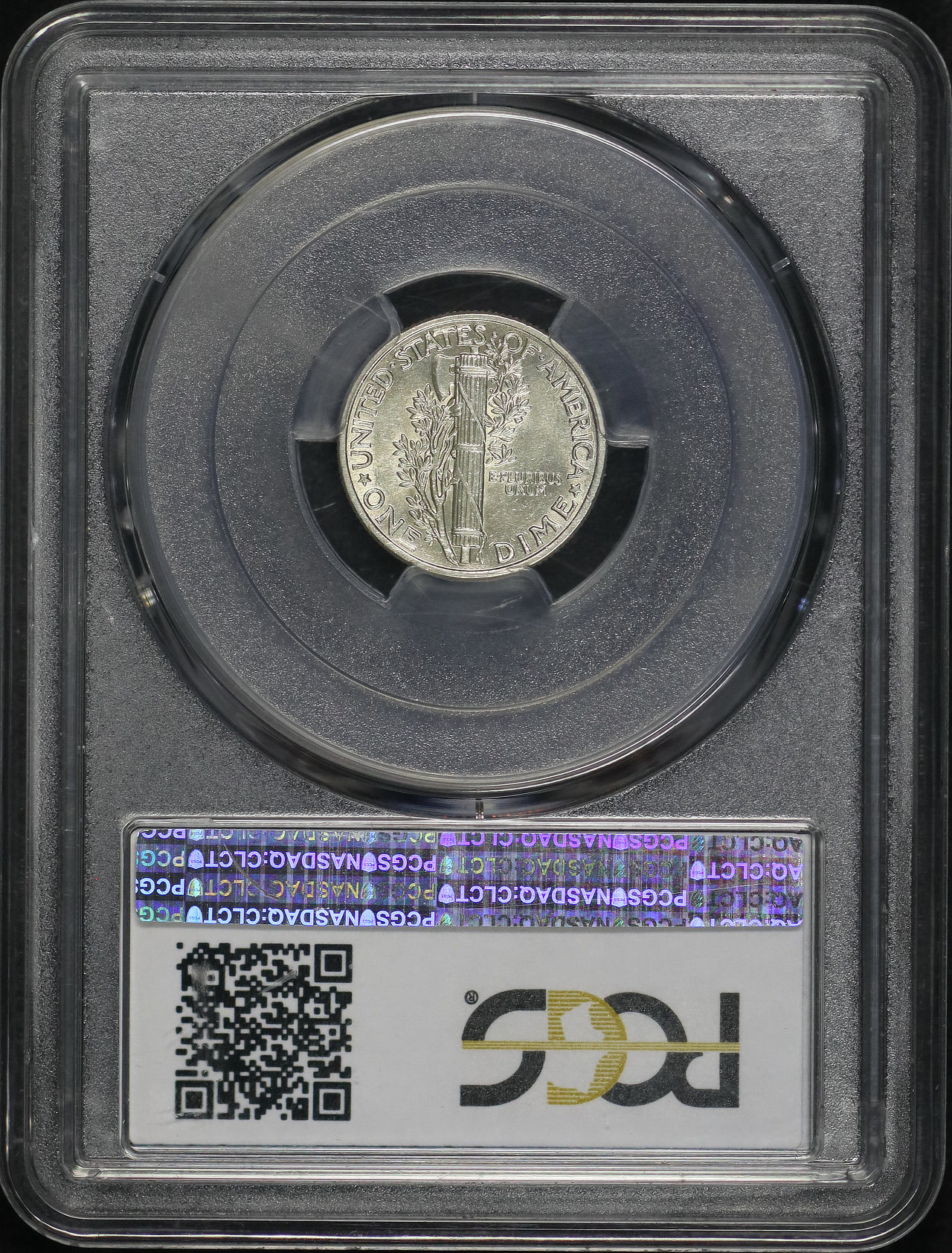 Reverse of this 1942/1 Mercury Dime PCGS AU-55