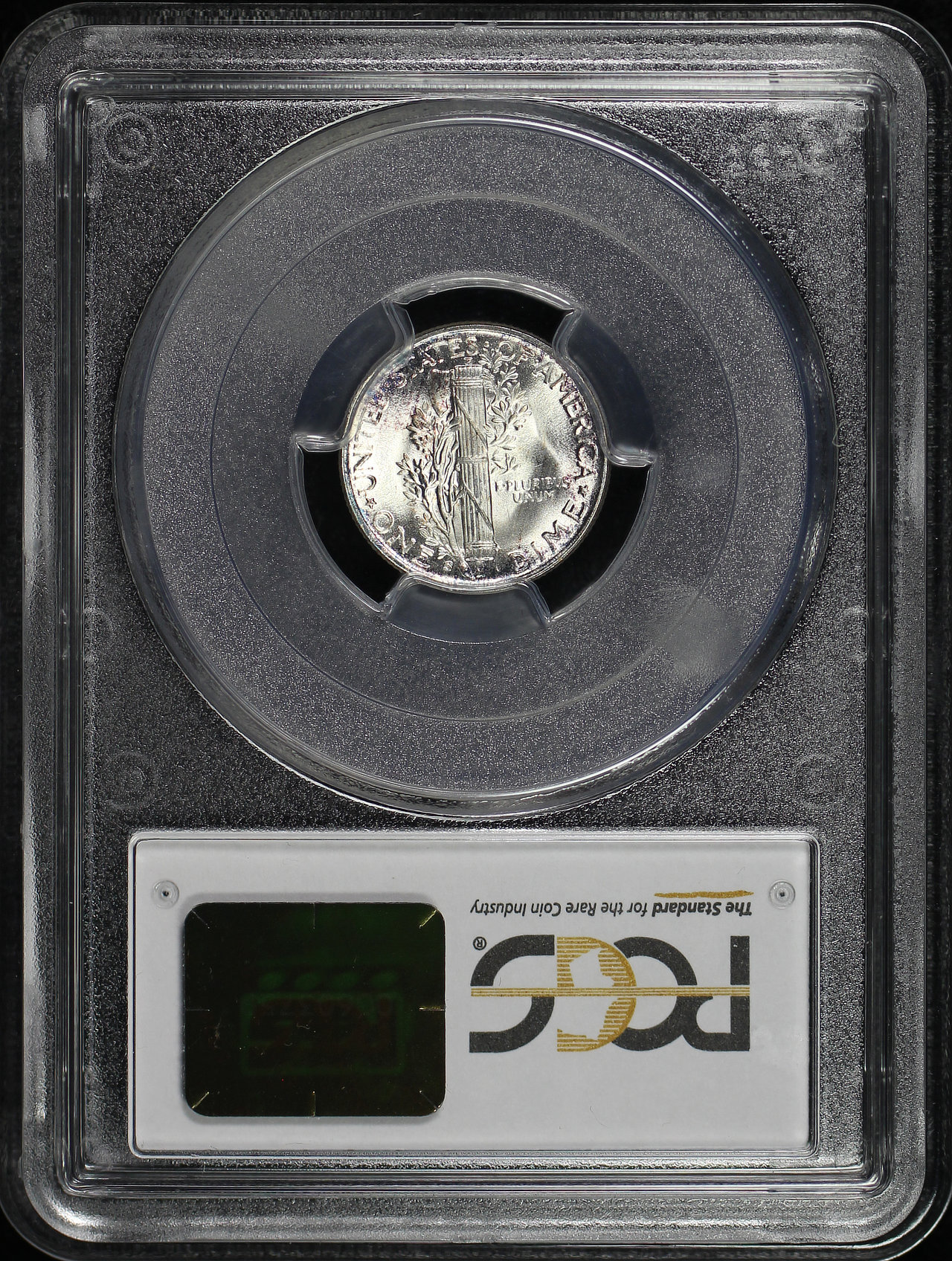 Reverse of this 1945-S Mercury Dime PCGS MS-66