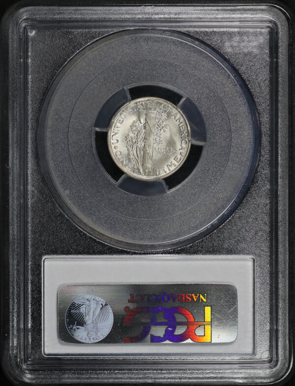Reverse of this 1945-S Mercury Dime Micro S PCGS MS-65