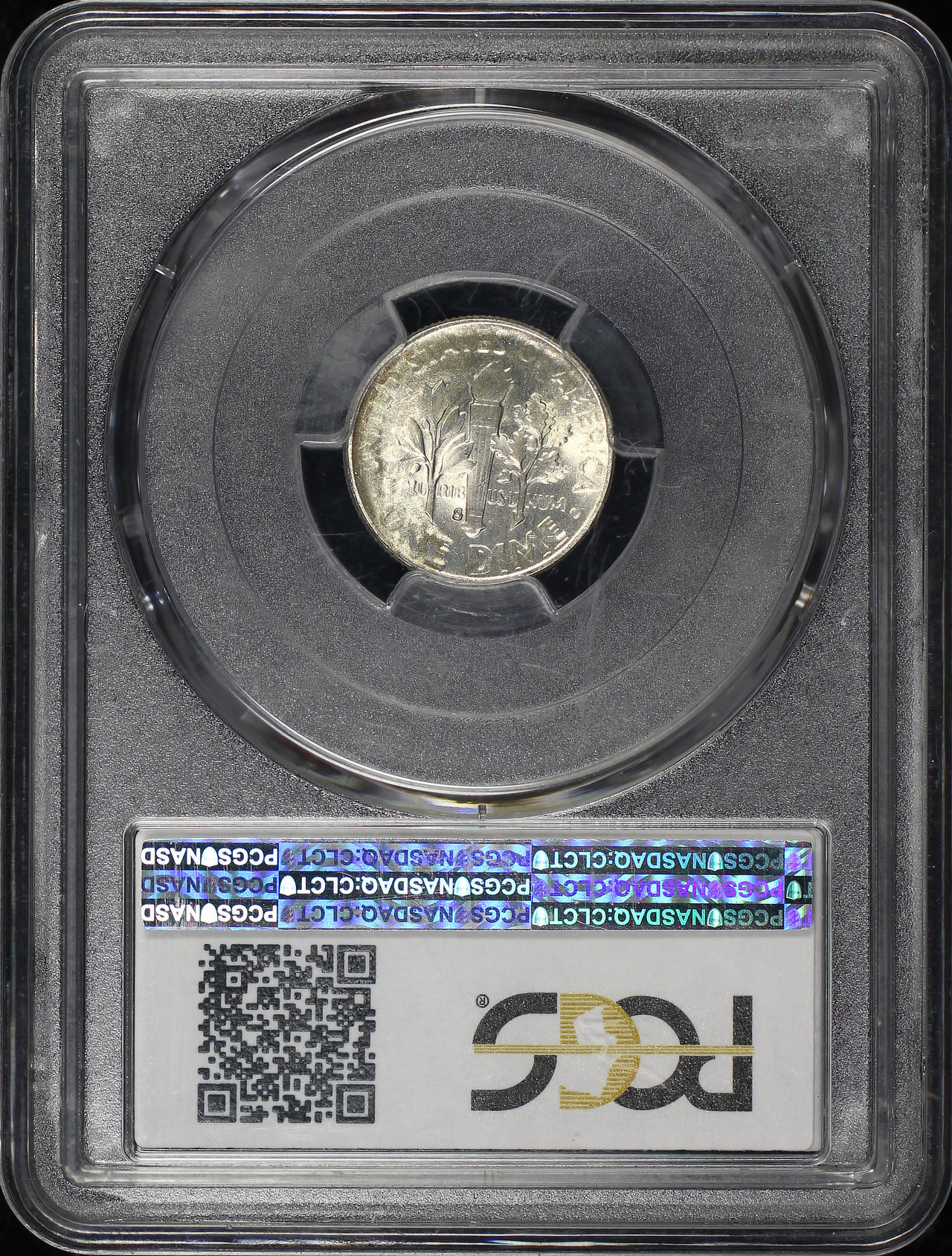 Reverse of this 1954-S Roosevelt Dime PCGS MS-66