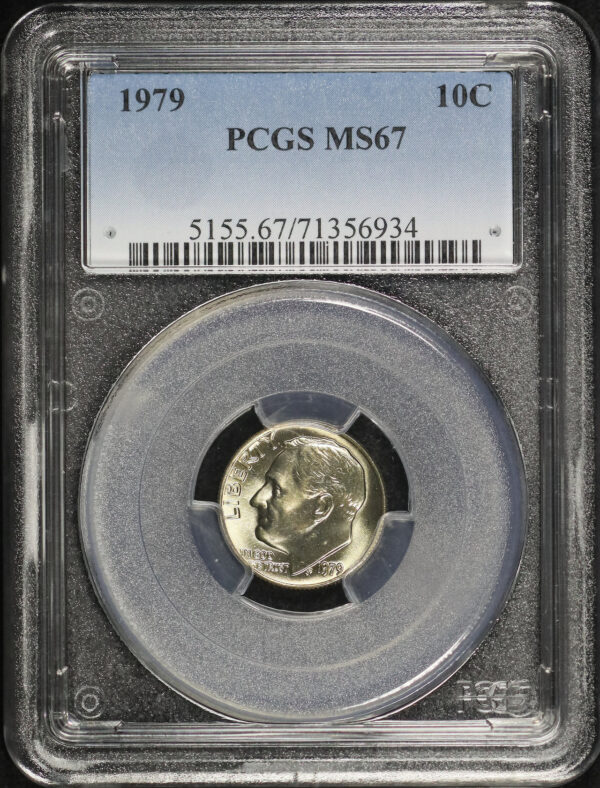 Obverse of this 1979 Roosevelt Dime PCGS MS-67