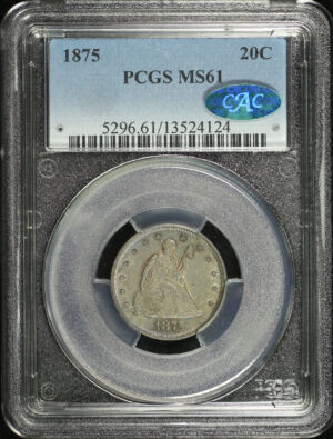 Obverse of this 1875 Twenty Cent PCGS MS-61 CAC